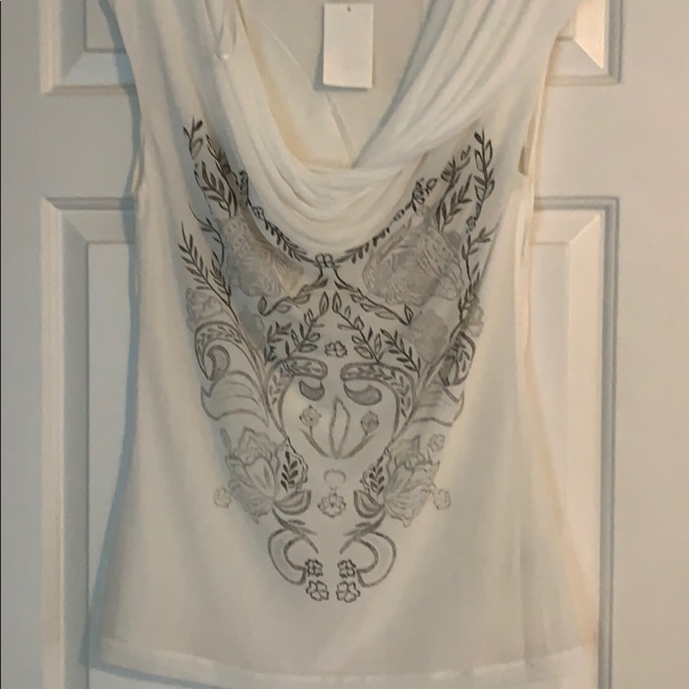 Soft gauzy white top